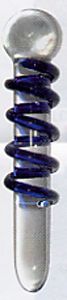 Gode en verre torsad&eacute; 6,5" - Spirex Glass Tix