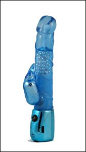 Gode stimulateur 7,5" - Bleu lagon - FLAME AROUSER